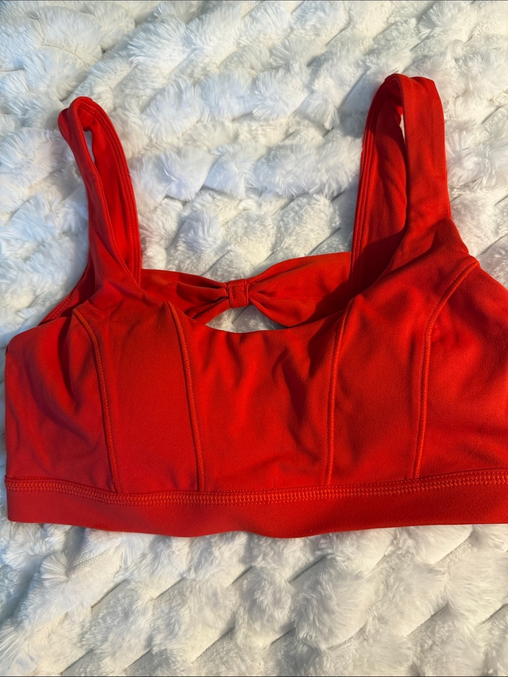 Blogilates Red Bow Back Corset Bra